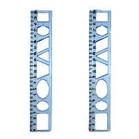 خط کش 20 سانتی متری مدل شابلون دار کد 007 بسته 2 عددی 