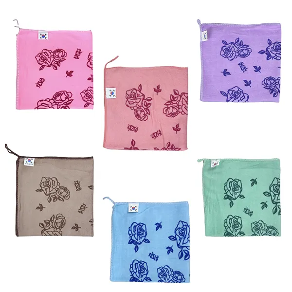 دستمال 40*40 گل رز 60 گرم