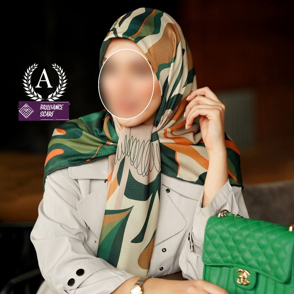 روسری شیک و مجلسی سبز رنگ