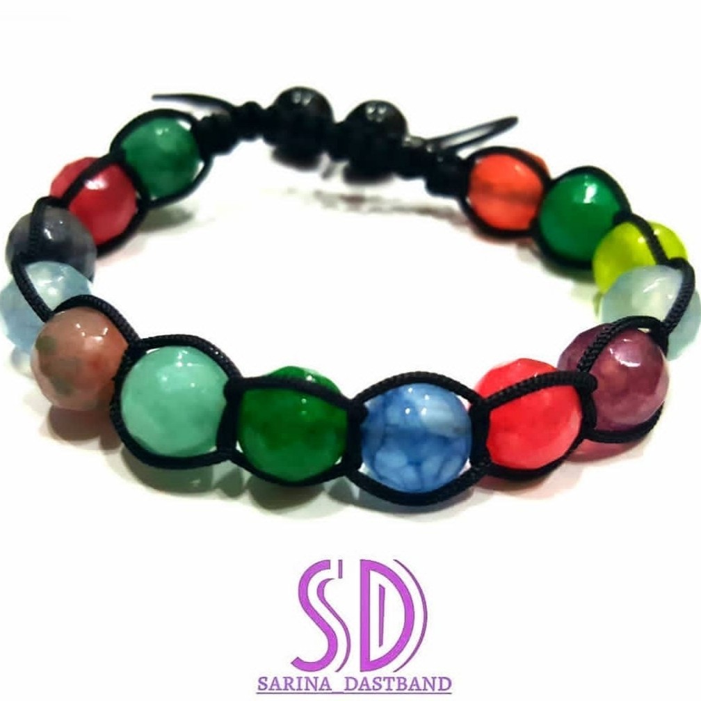 دستبند سنگ ماداگاسکار رنگی