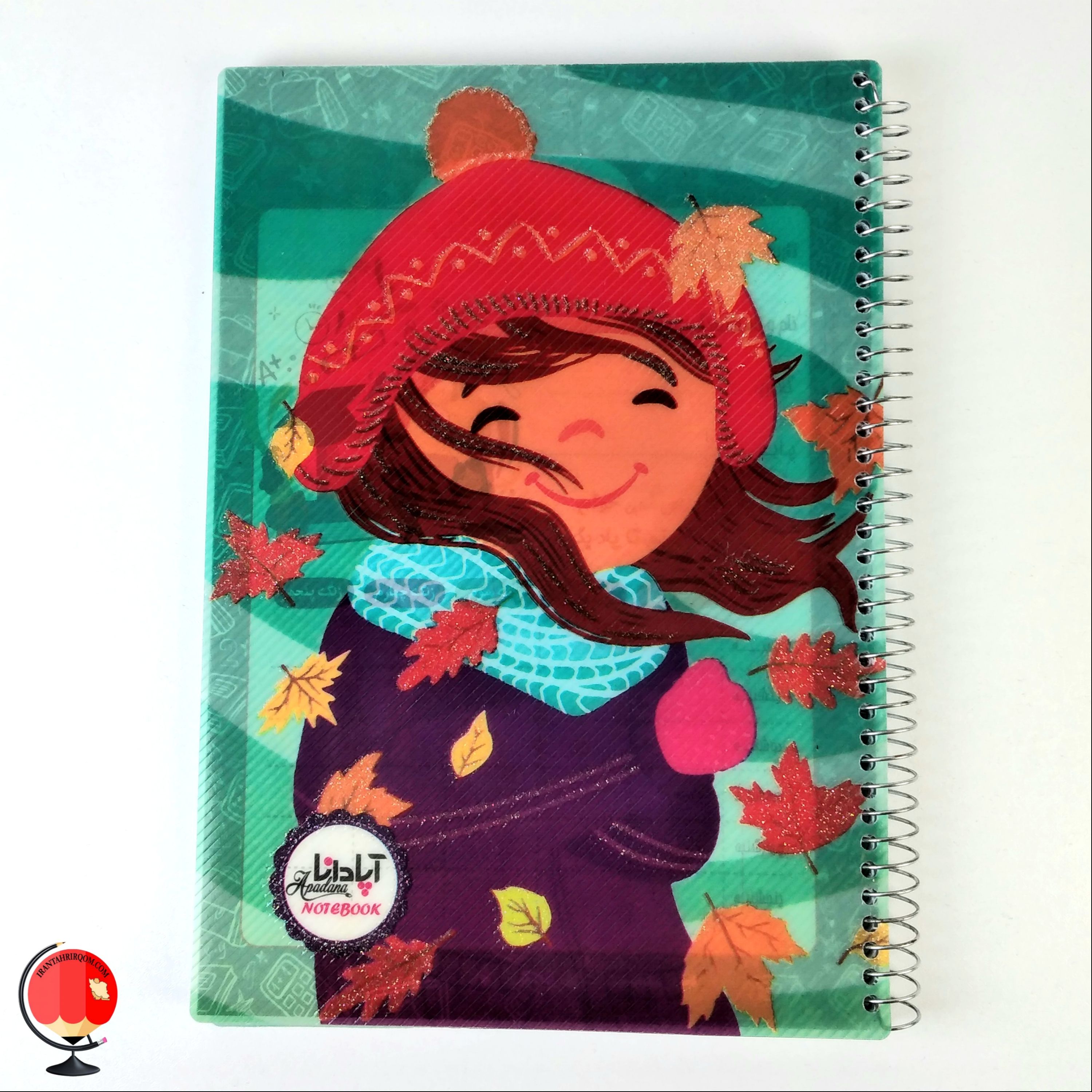 دفتر 80 برگ سیمی جلد طلقی اپادانا طرح دختر پاییزی کد 2372