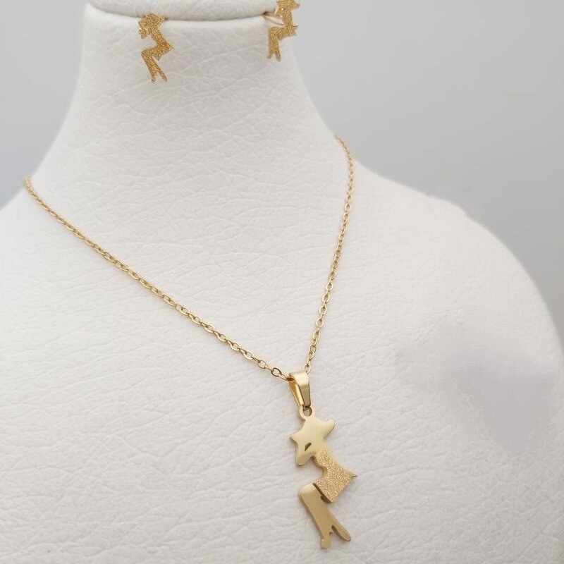 نیم ست زیبا و جذاب طرح شنی از برند استیل و رنگ ثابت ضد الرژیک