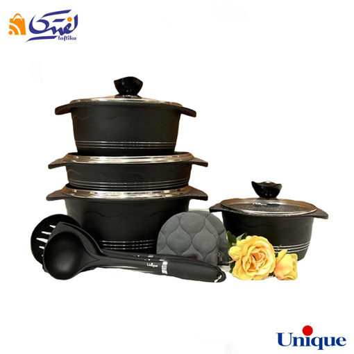 سرویس قابلمه یونیک UN-8813 مشکی بلا 11 پارچه