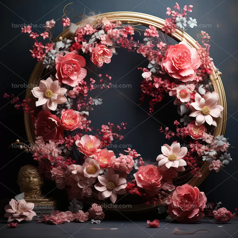 بک دراپ عکاسی حلقه گل | گرافیک با طعم تربچه