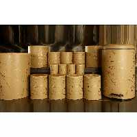 سرویس آشپزخانه 15 پارچه درب بامبو (BVK ) طرح ماربل کرم طلایی