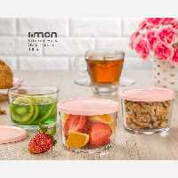 ظرف شیشه ای دربدار 190 میلی لیتر لیمون