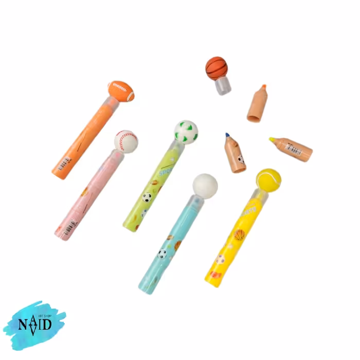 ماژیک هایلایتر فانتزی طرح توپ ورزشی کد 185