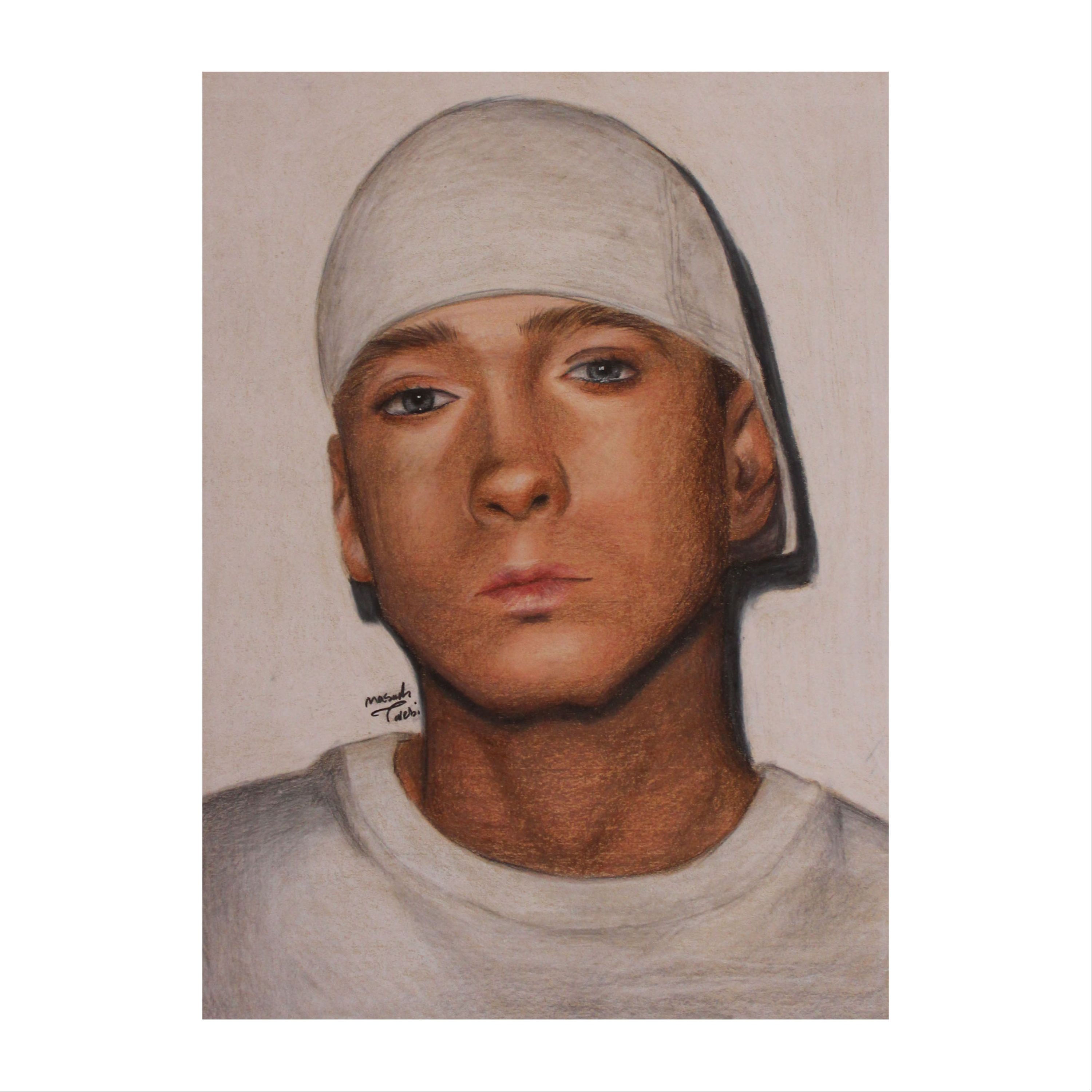 نقاشی مداد رنگی مدل امینم کد 01