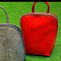 کوله پشتی  چرم طبیعی  مدل دور زیب چرم گاو