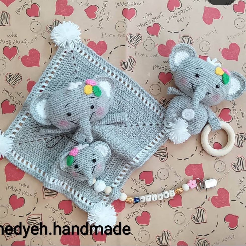 ست جغجغه بافتنی 