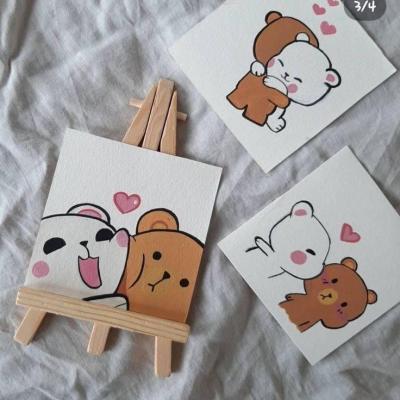 تابلو نقاشی کیوت رنگ روغن