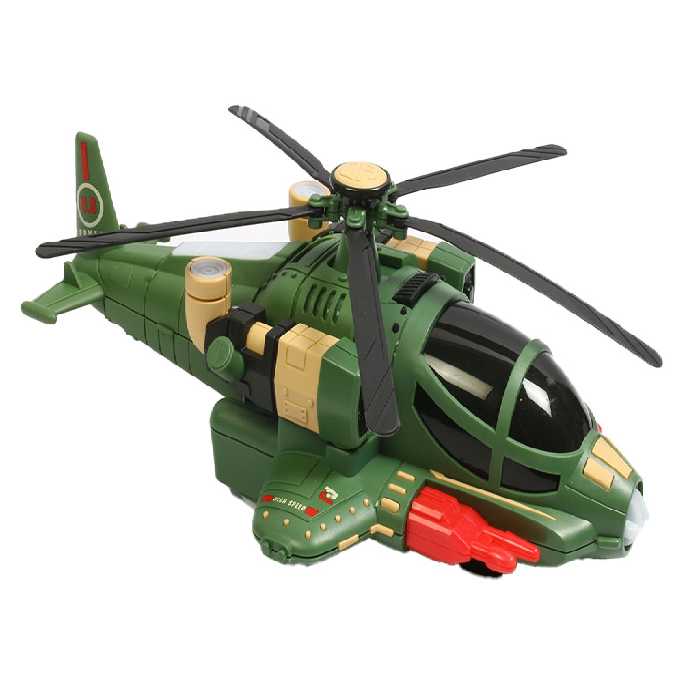 هلی کوپتر موزیکال چرخشی با رقص نور مدل جنگی