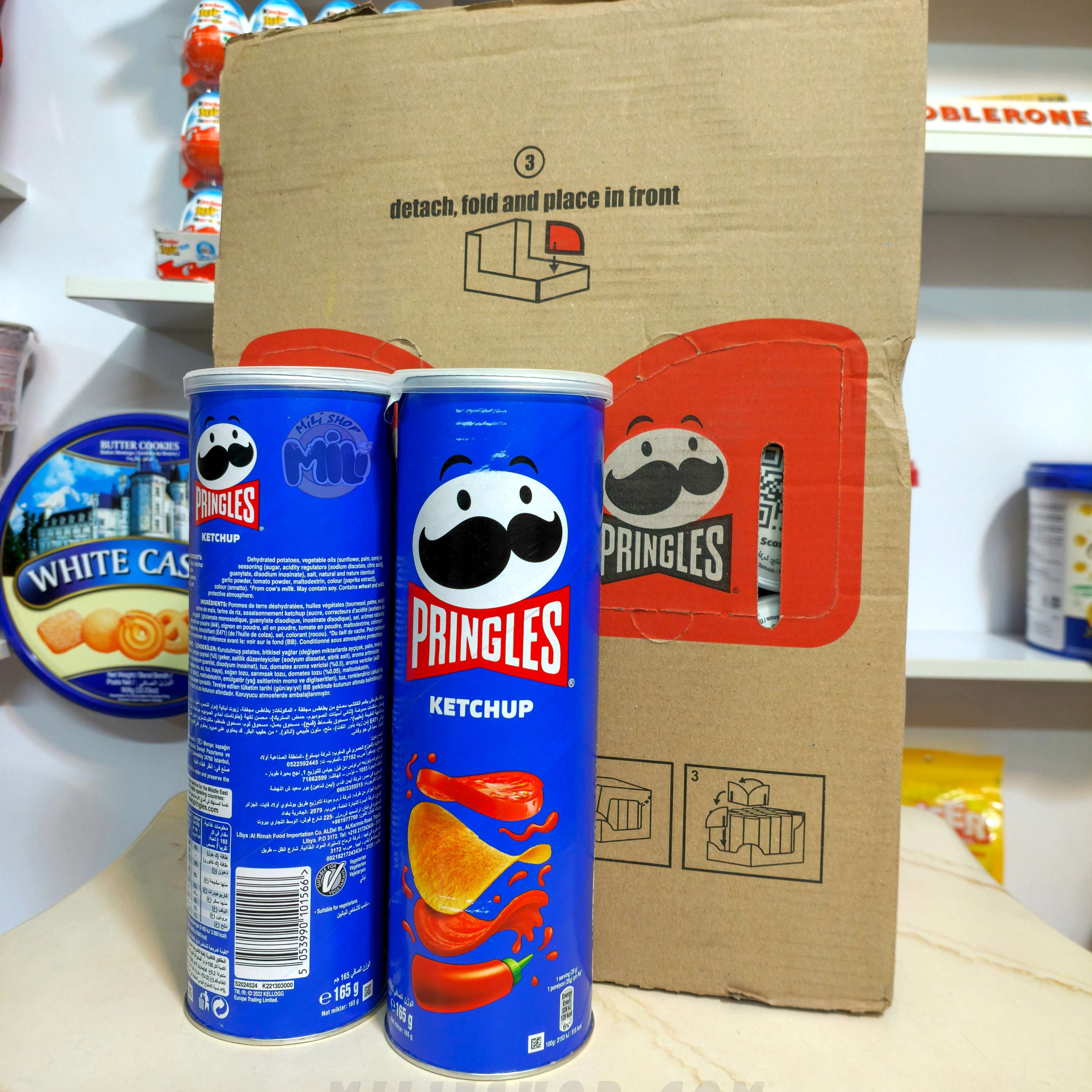 چیپس پرینگلز PRINGLES با طعم کچاپ 165 گرمی