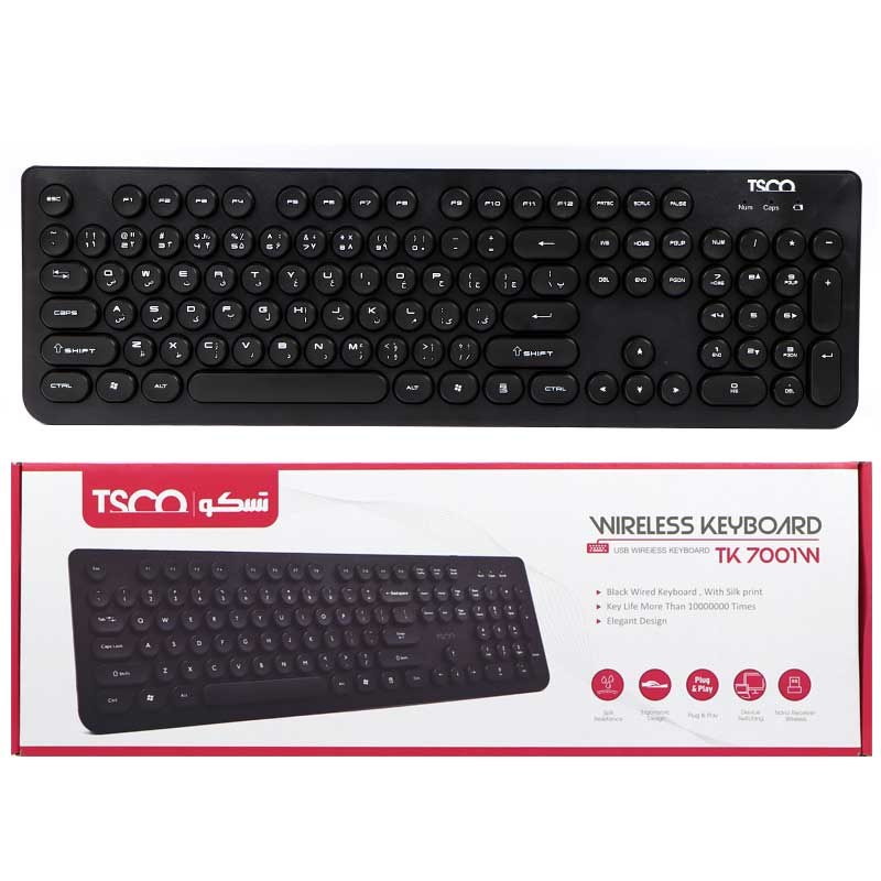 کیبورد بی سیم  تسکو 7001