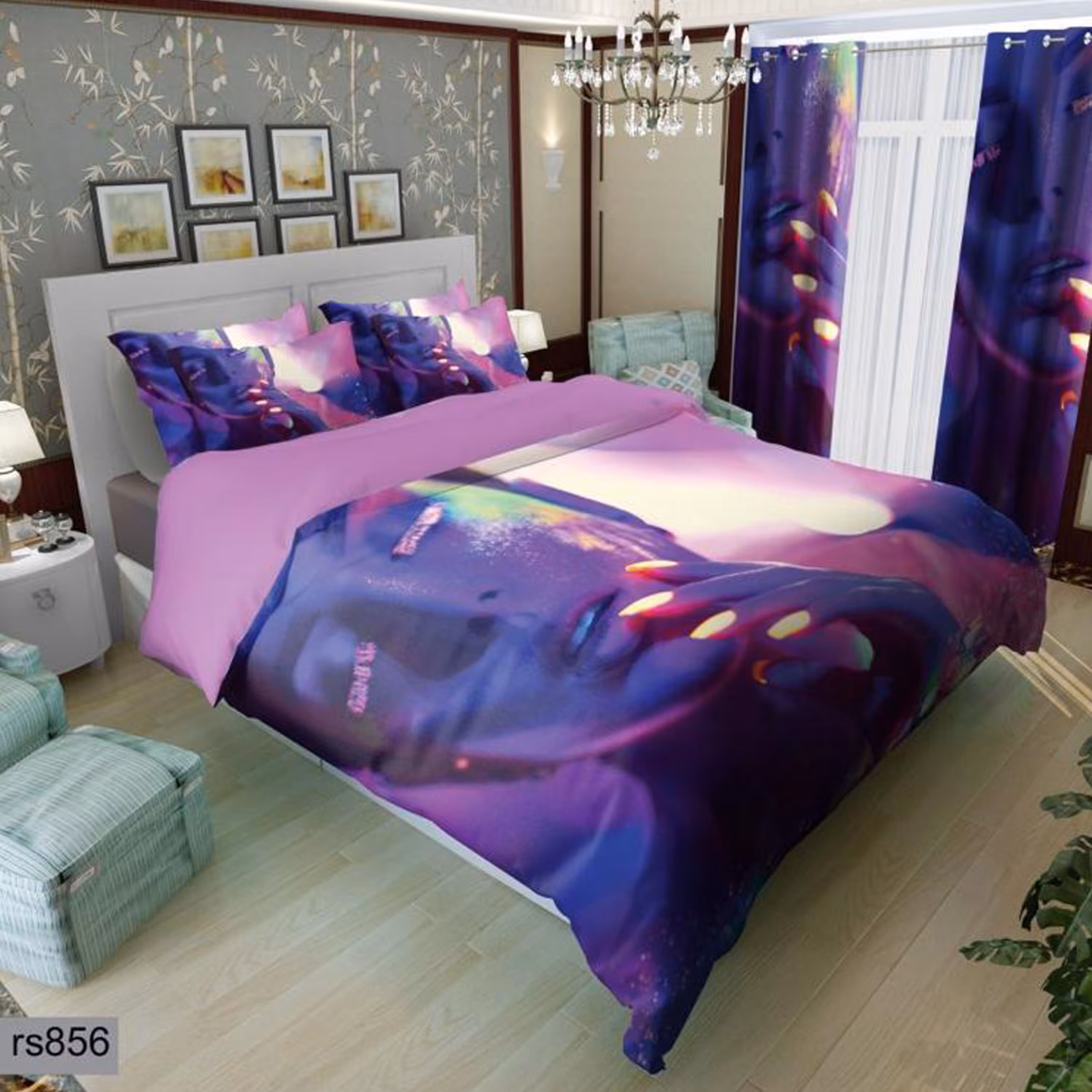 سرویس روتختی 1 نفره تنسل چاپی برندترک لند (Turk Land)  کد rs 556