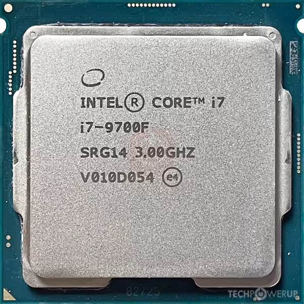 پردازنده کامپیوتر بدون باکس سری Coffee Lake اینتل Core i7-9700F