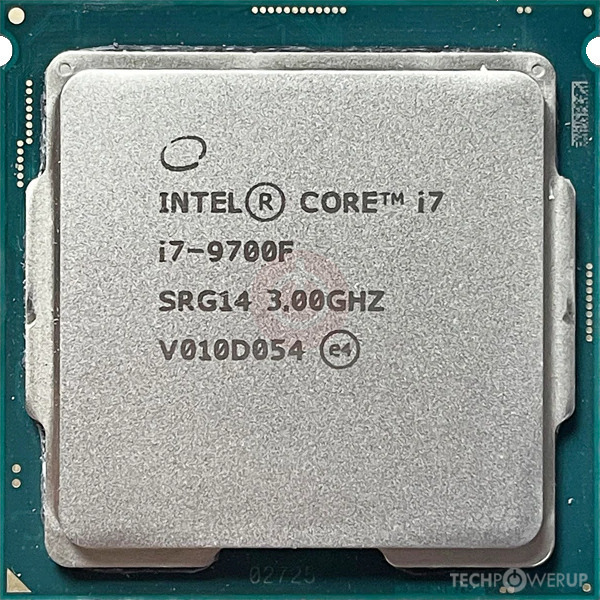 پردازنده کامپیوتر بدون باکس سری Coffee Lake اینتل Core i7-9700F