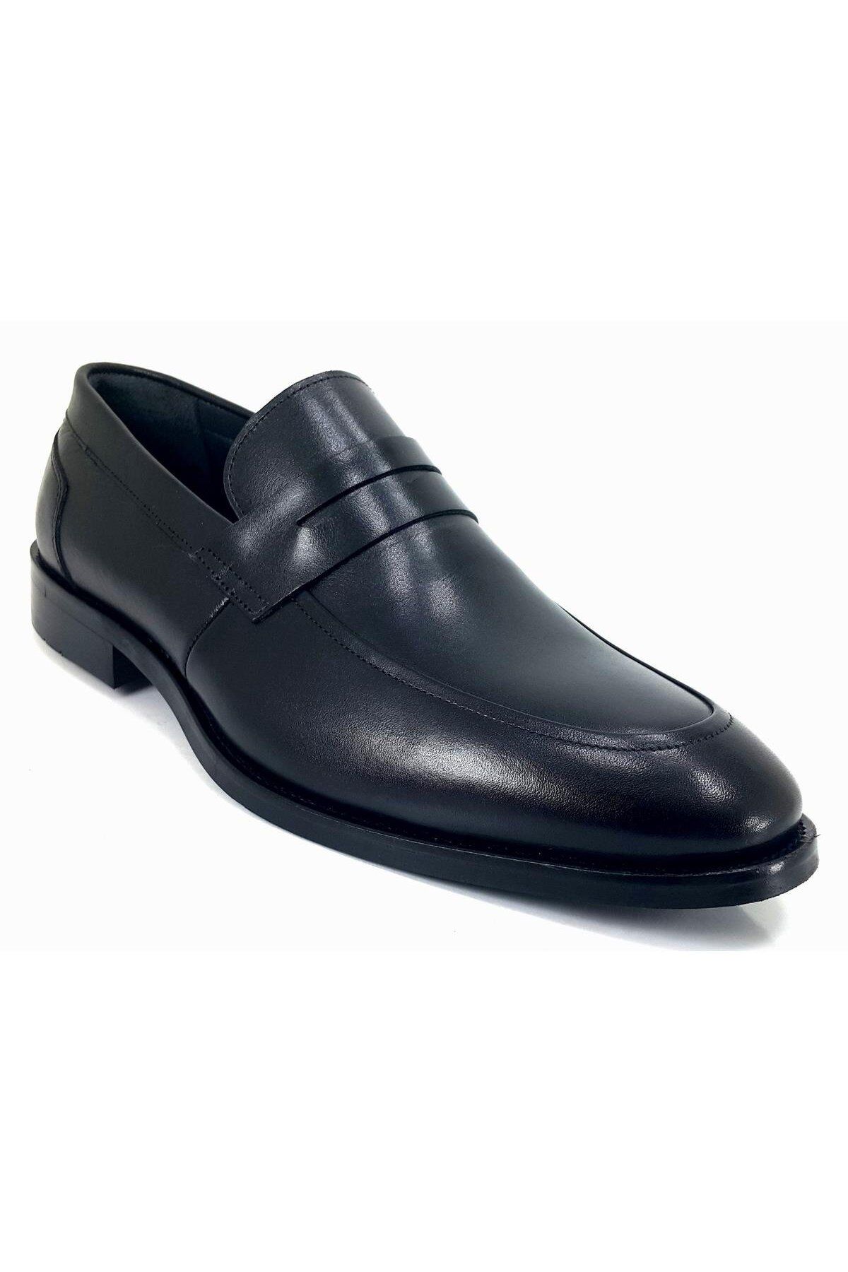 کفش های کلاسیک مشکی مردانه 2985 روزانه سیاه Fosco