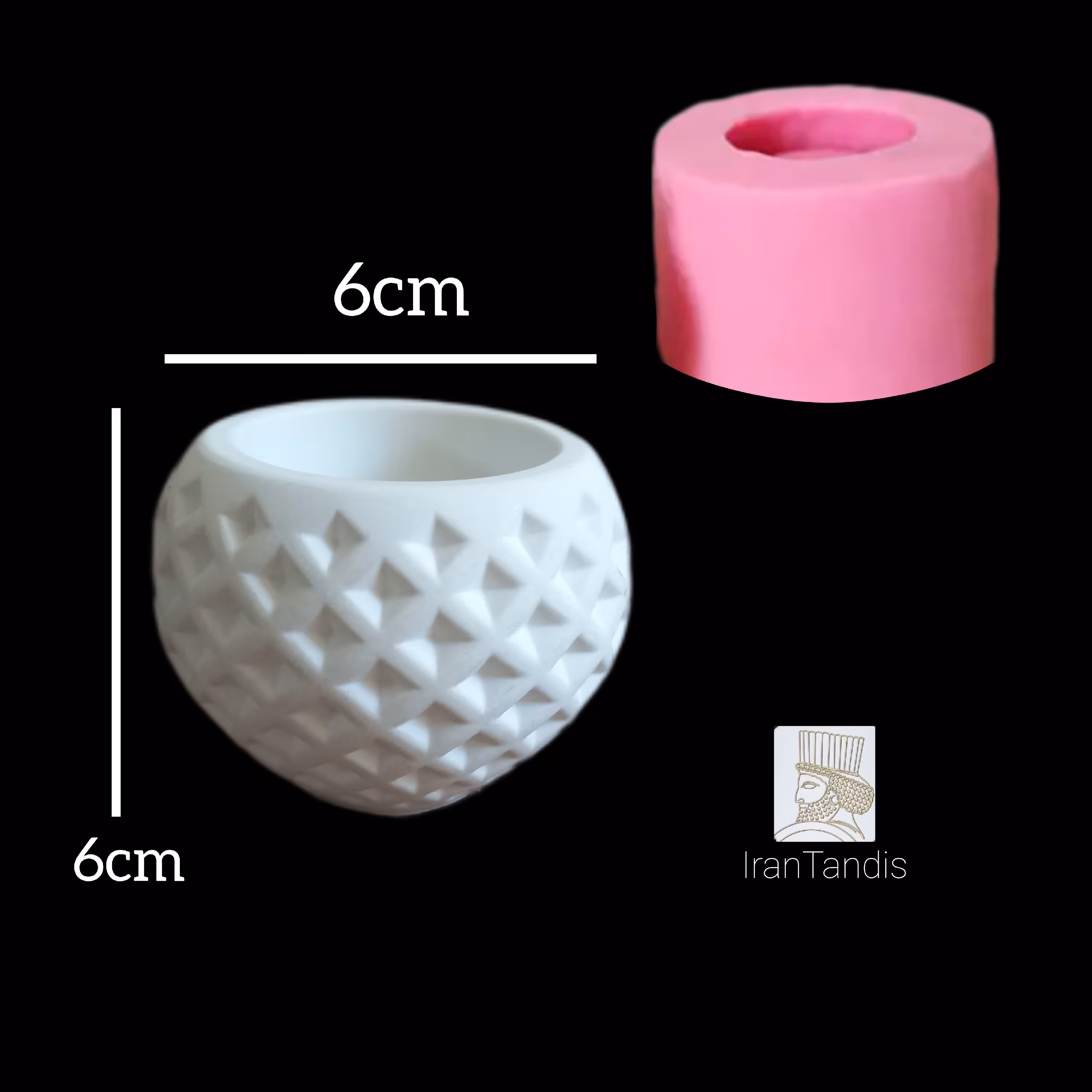 قالب سیلیکونی گلدان کوچک یا جا شمعی و...