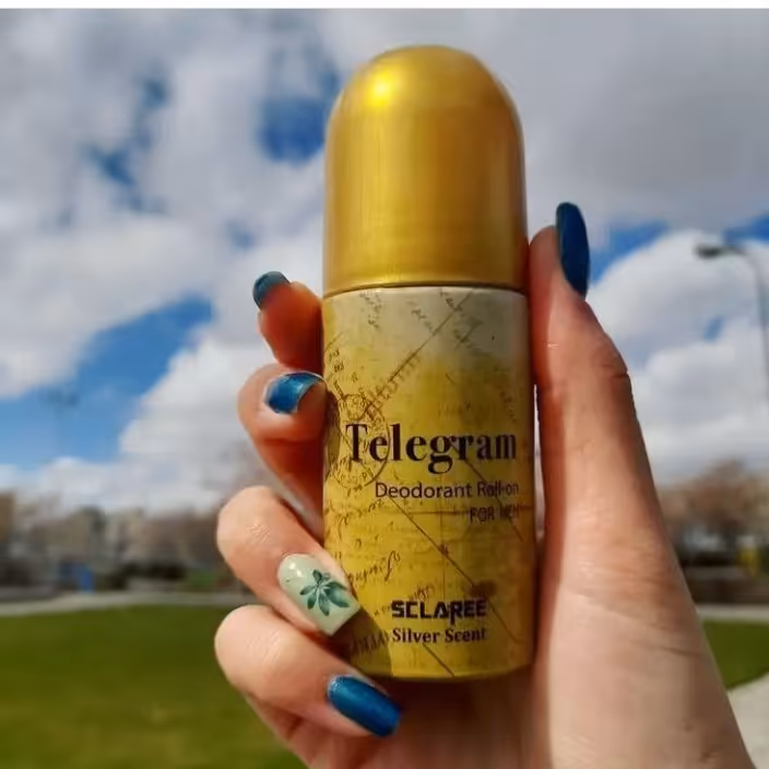مام رول ضد تعریق مردانه اسکلاره مدل Telegram حجم 60 میلی لیتر