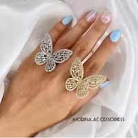 انگشتر سایز بزرگ پروانه