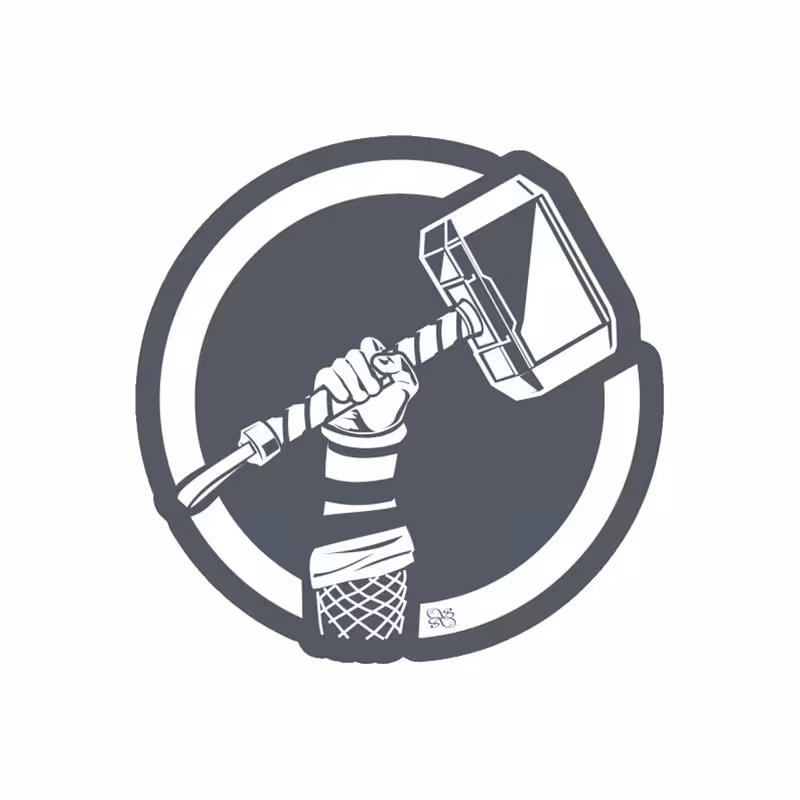 استیکر تزئینی موبایل مدل چکش کد 1023