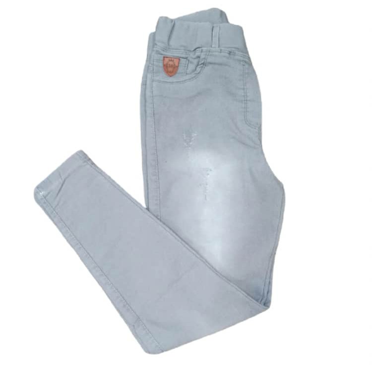 شلوار  جین کشی طوسی دارای سایز بندی