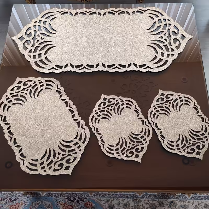 ست رومیزی چرم 4تکه