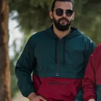 هودی مردانه D111 برساد رنگ سبز-زرشکی سایز 2XL