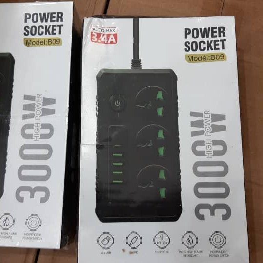 سوکت 3000 وات با 4 USB