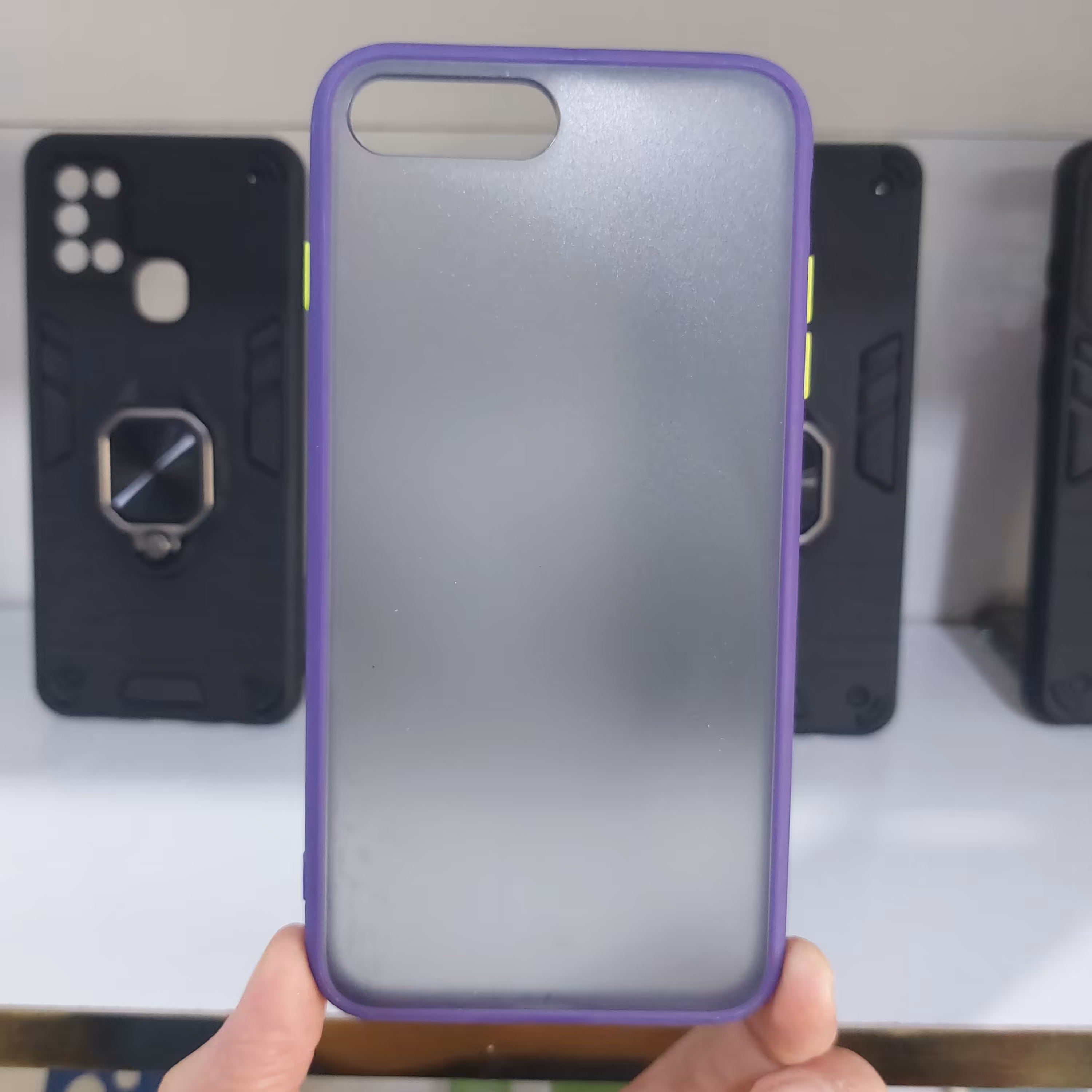 قاب گوشی آیفون  7 پلاس و 8 پلاس پشت مات رنگ بنفش