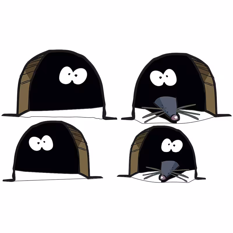 استیکر دیواری طرح موشی کد 04 مجموعه 4 عددی