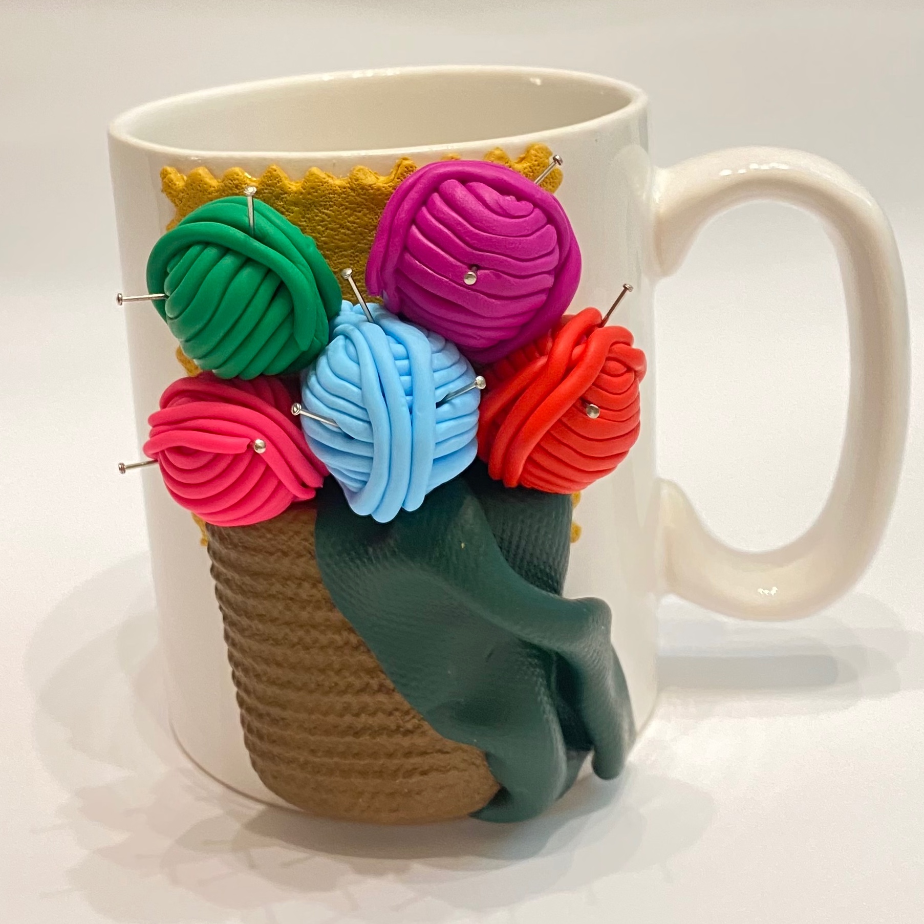 ماگ دستساز سبد بافتنی