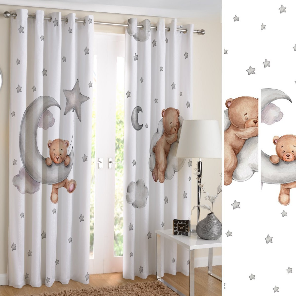 پرده چاپی طرح خرس(کد5)