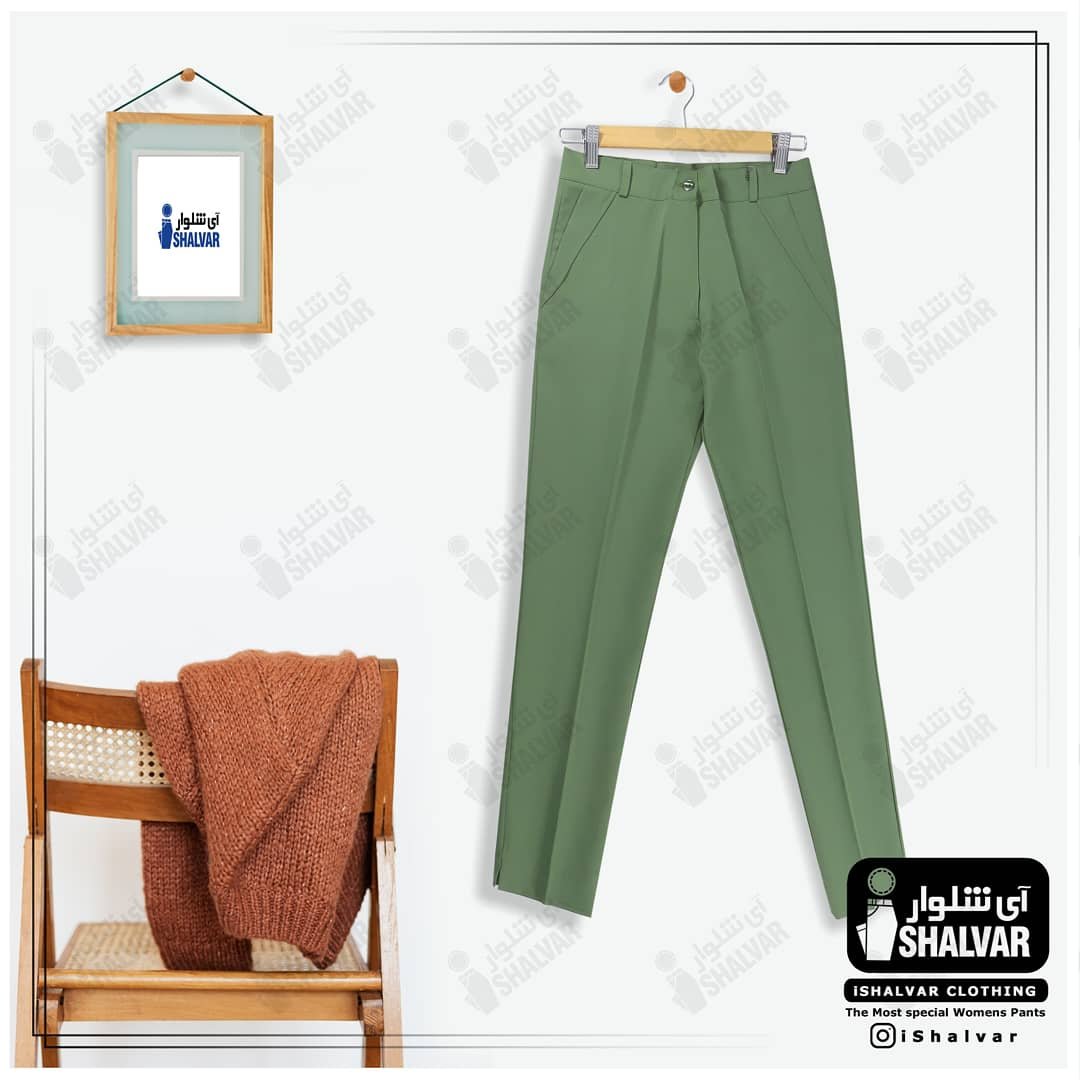شلوار پارچه ای زنانه جنس کرپ باربی رنگبندی کامل قد 90 