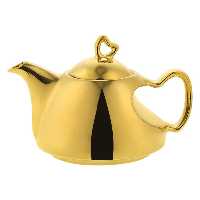 قوری طلایی مدل قلبی در دو رنگ متفاوت