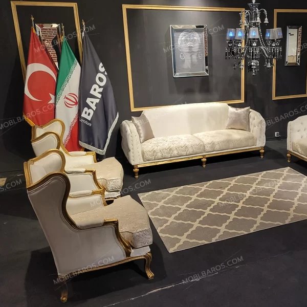سرویس مبلمان نئوکلاسیک کاریزما (ارسال با باربری پس کرایه)