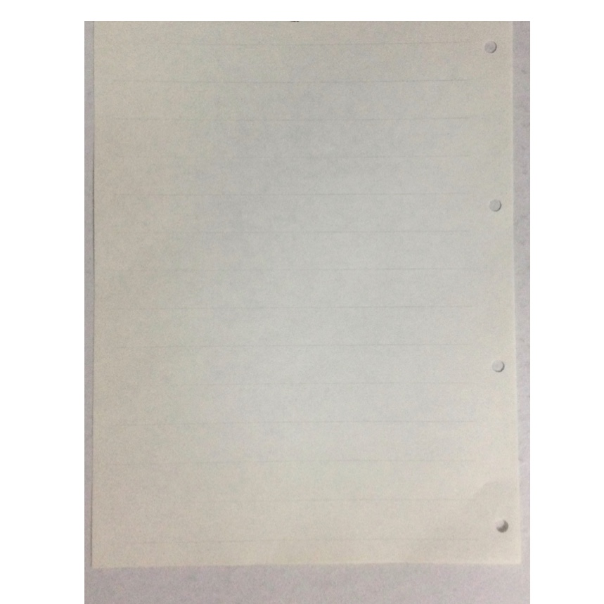 صدبرگ کاغذکاهی 4سوراخ یکطرف خط دار دهه60(21x27Cm)