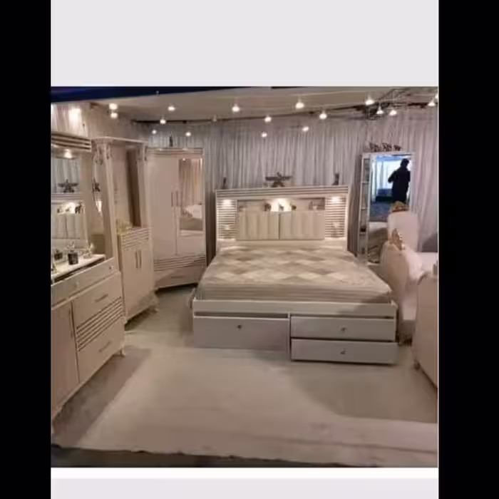 سرویس تخت خواب دونفره با کمد (هزینه ارسال با مشتری)