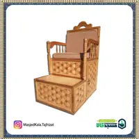منبر چوبی یک پله و یک نشیمن بزرگ کد 108 (پس کرایه)