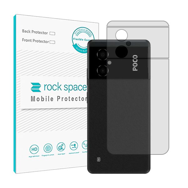 گلس محافظ پشت گوشی شیائومی Poco M4 5G مدل نانو هیدروژل شفاف برند راک اسپیس کد24698S