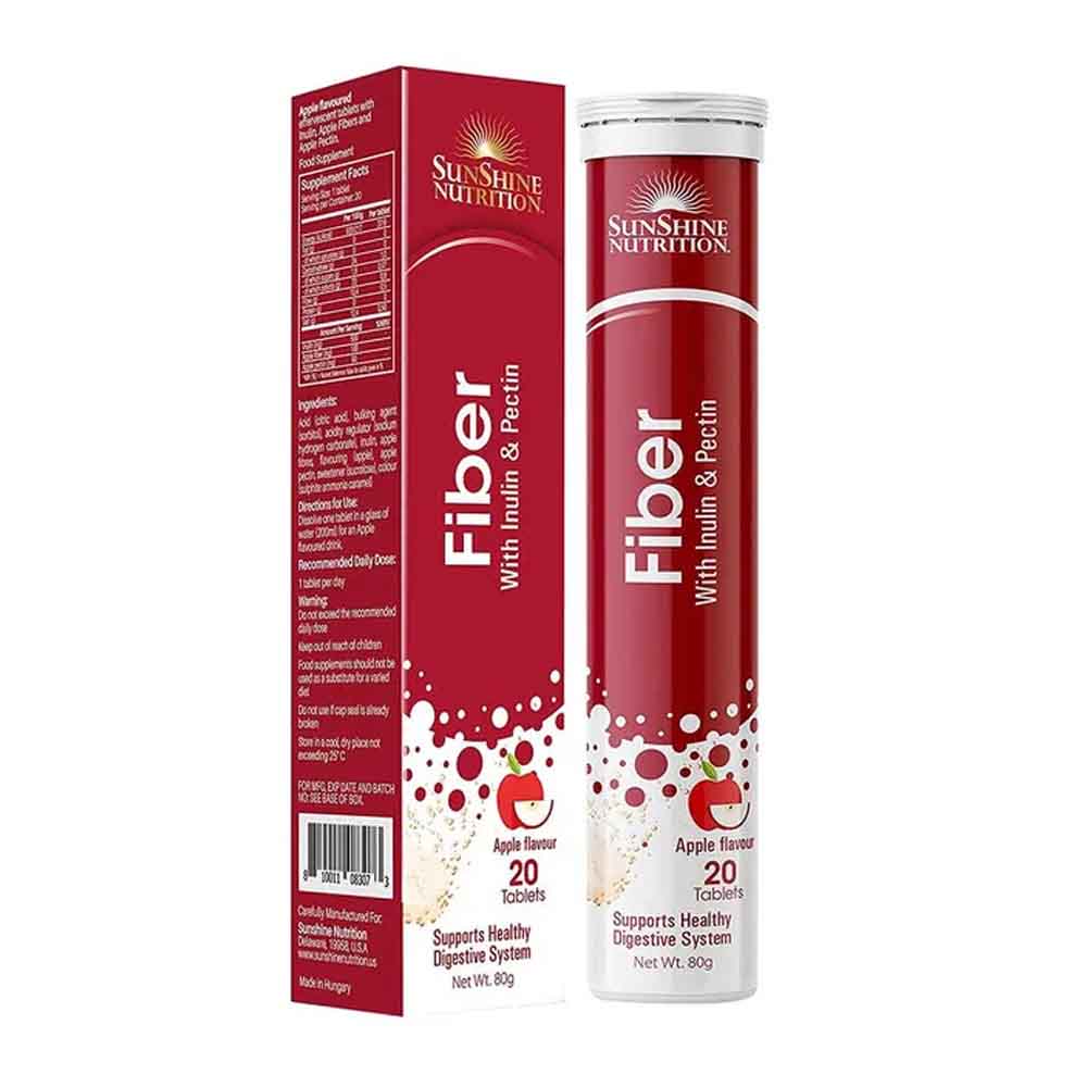 قرص جوشان فیبر Sunshine Nutrition | تقویت گوارش و پاکسازی روده