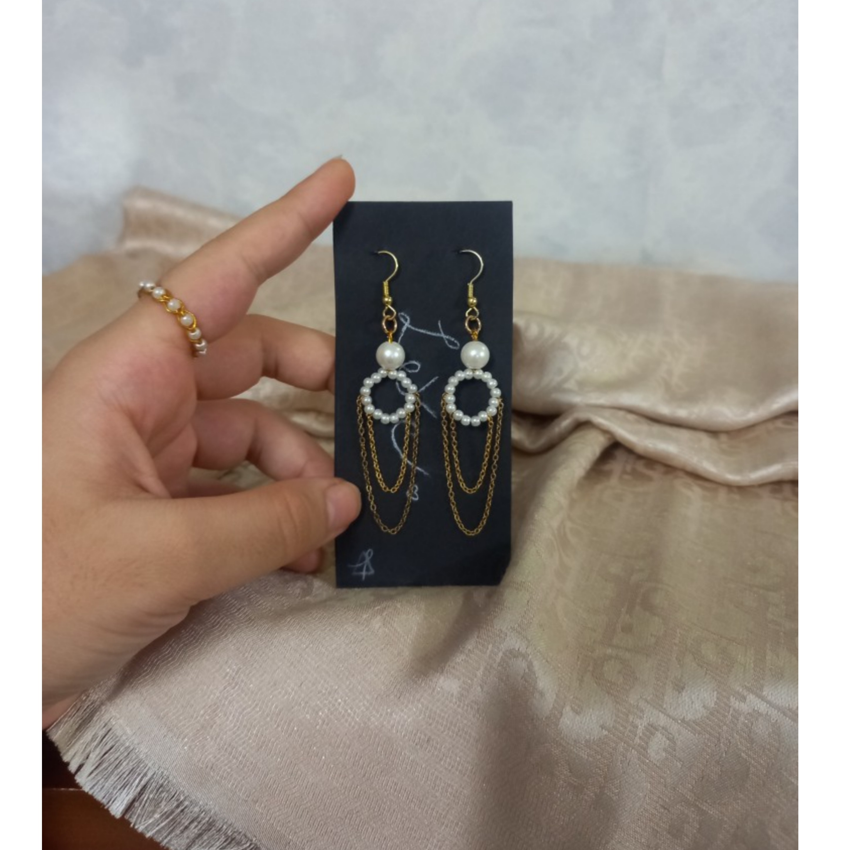 گوشواره گوشواره مرواریدی گوشواره آویز مرواریدی زیورآلات اکسسوری 2