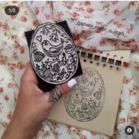 مهر دستساز طرح تخم مرغ