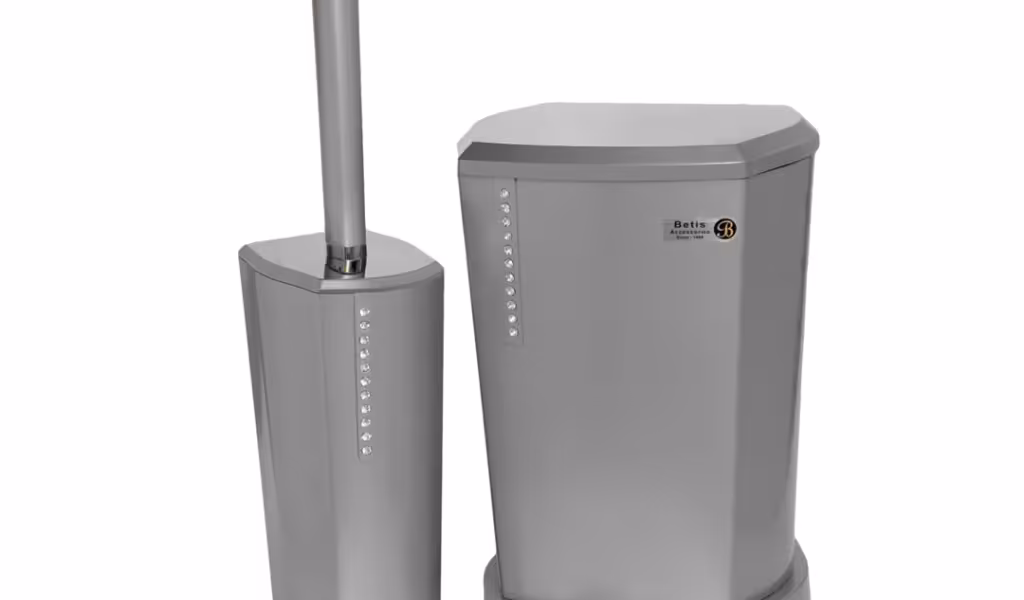 ست سطل و برس بتیس مدل نگین نقره ای