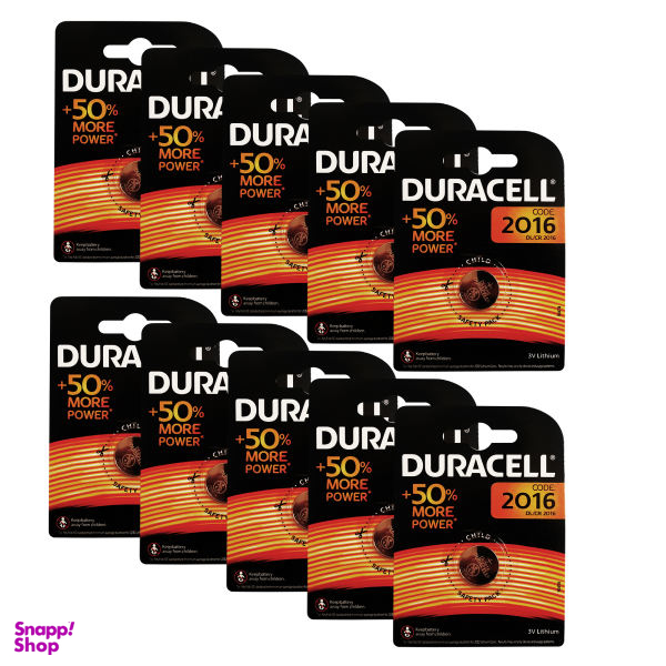 باتری سکه ای دوراسل مدل 2016 بسته 10 عددی