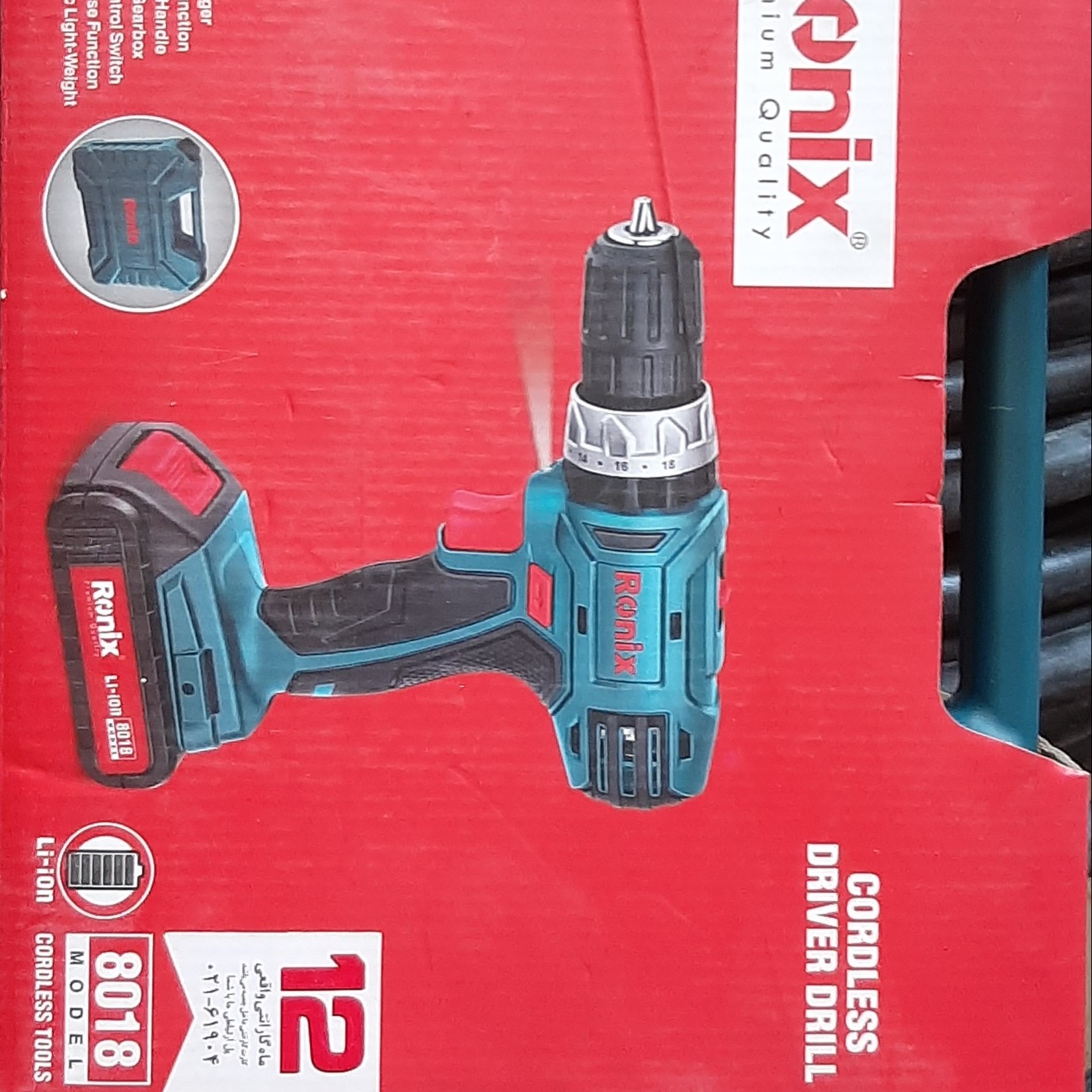 دریل پیچ‌گوشتی شارژی رونیکس مدل 8018