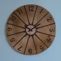 ساعت روستیک چوب درخت کاج