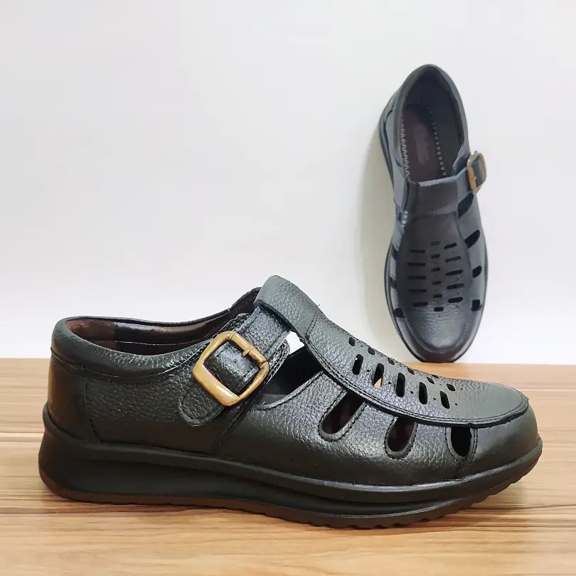 کفش مردانه تابستانی چرم طبیعی گاوی تبریز راحت و بادوام با ارسال رایگان 