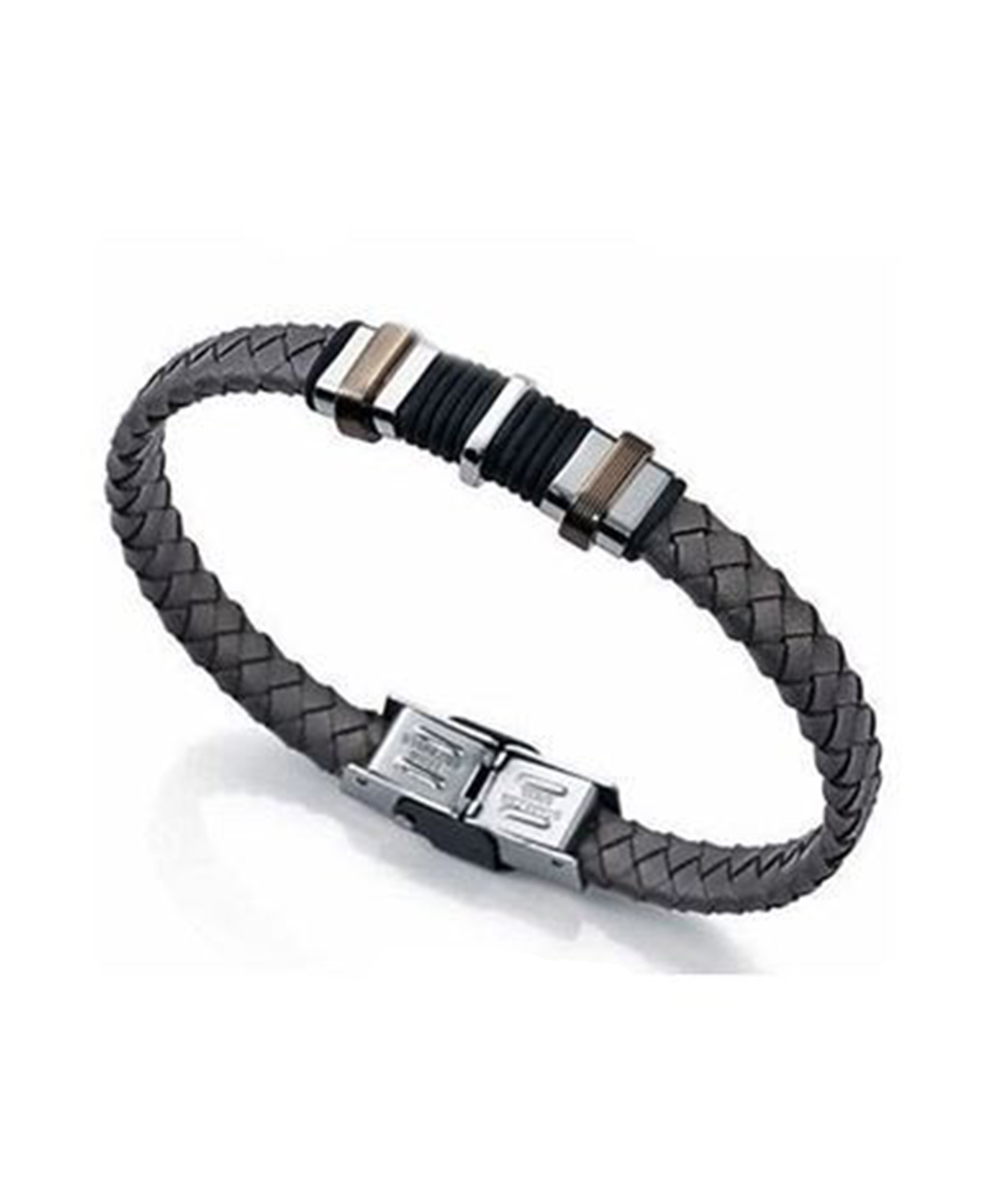 دستبند استیل و چرم مردانه و زنانه ویسروی, کد 6337P09000